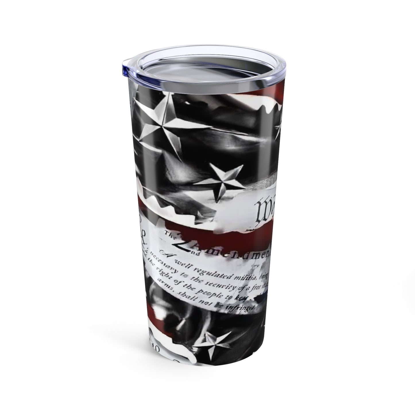 Patriotic 20oz Tumbler - Inspirational Quote & American Flag Design - Old Glory 1776 Apparel