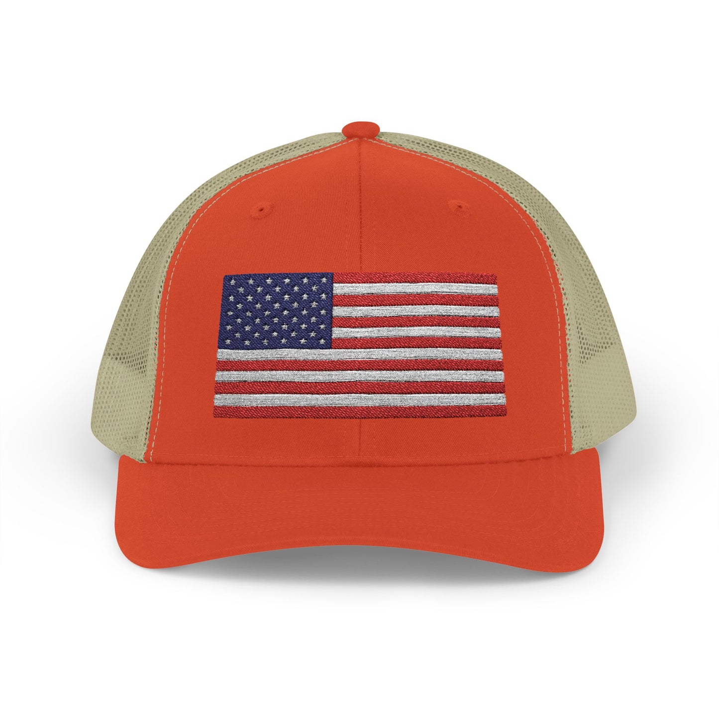 Patriotic Snapback Trucker Cap - USA Flag Design