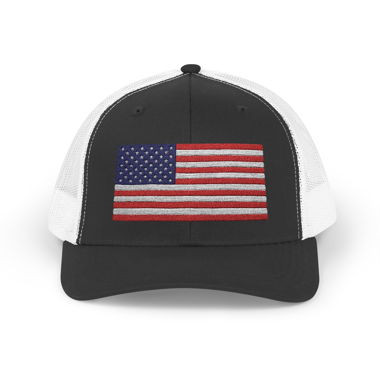 Patriotic Snapback Trucker Cap - USA Flag Design