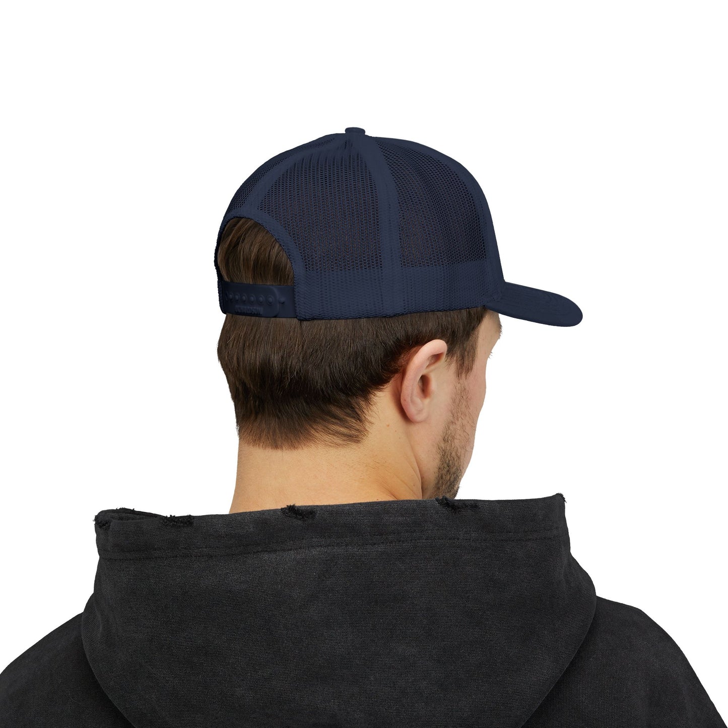 Patriotic Snapback Trucker Cap - American Flag Design