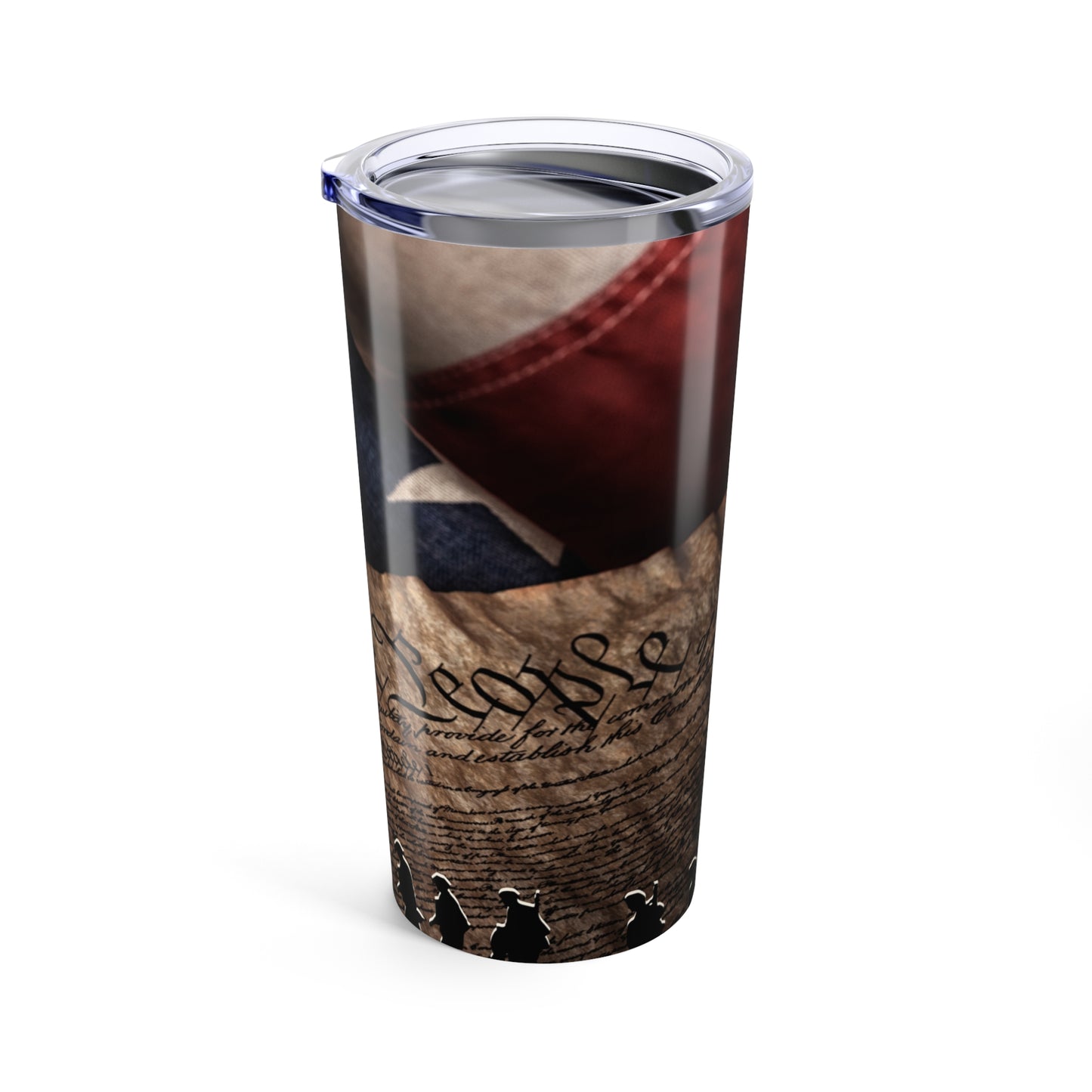 Patriotic Tumbler 20oz - Stand for the Flag, Honor the Fallen - Old Glory 1776 Apparel