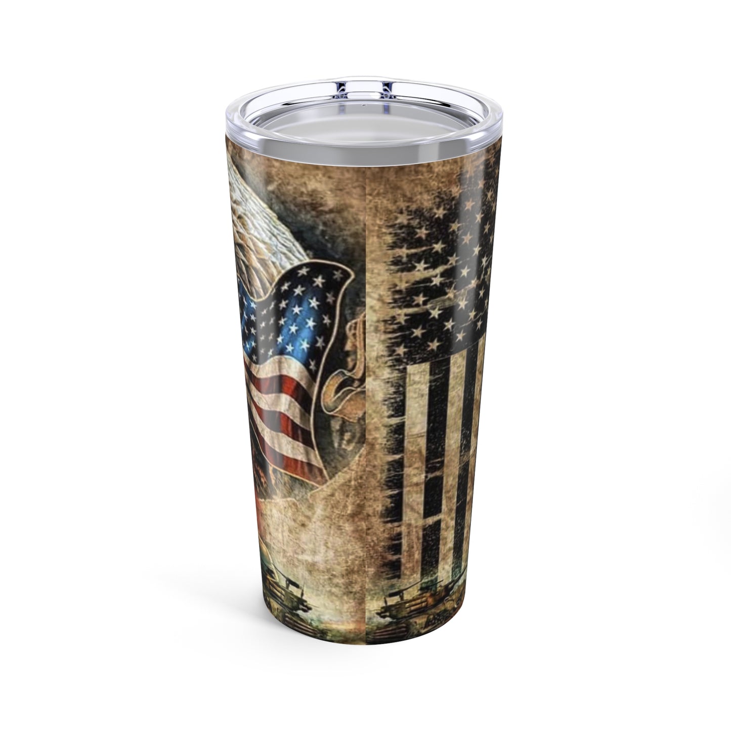 Patriotic Eagle 20oz Tumbler, American Flag Travel Mug - Old Glory 1776 Apparel