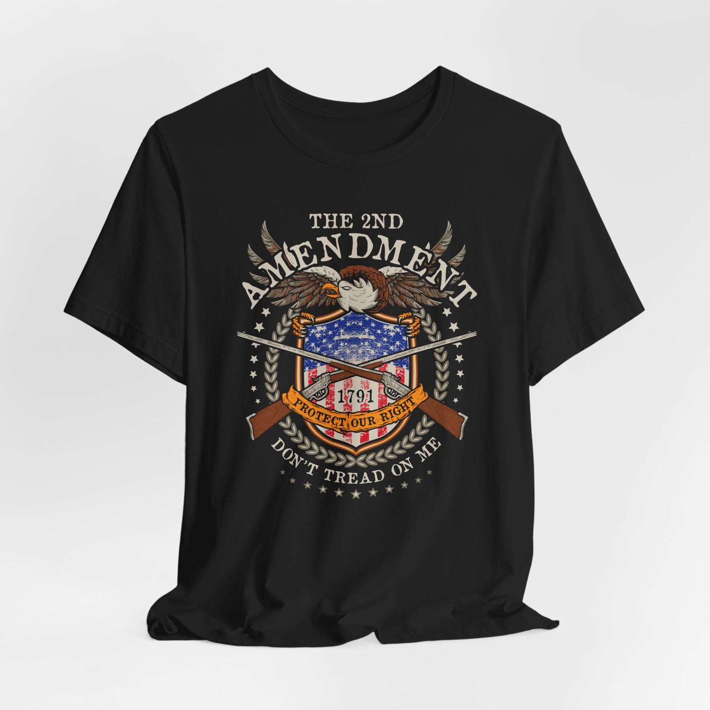 Second Amendment Don't Tread in Me Unisex T-Shirt - Patriotic Gun Rights Tee, Liberty Print Shirt, Pro-Gun Activist Clothing, American Pride - Old Glory 1776 Apparel