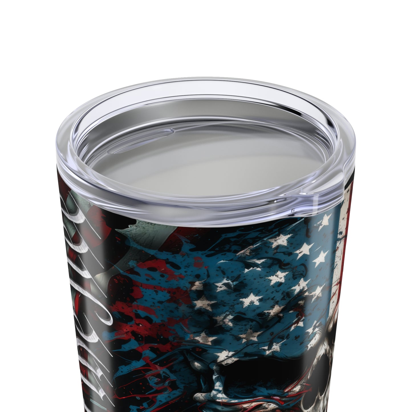 Patriotic Skull 20oz Tumbler - Stainless Steel Travel Mug for Veterans & Freedom Lovers - Old Glory 1776 Apparel