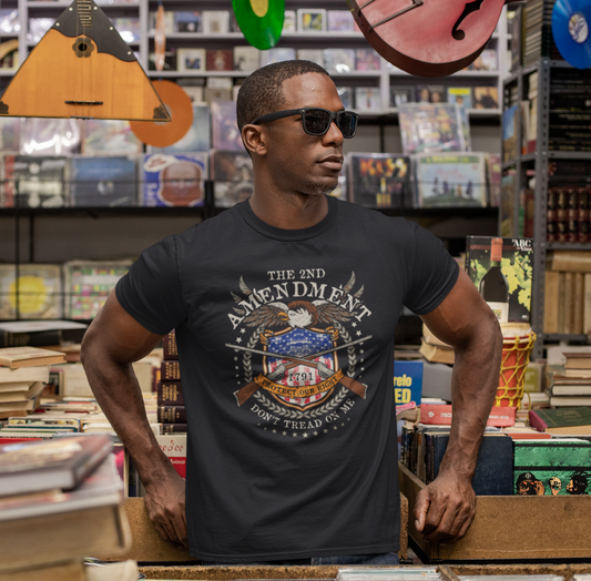 Second Amendment Don't Tread in Me Unisex T-Shirt - Patriotic Gun Rights Tee, Liberty Print Shirt, Pro-Gun Activist Clothing, American Pride - Old Glory 1776 Apparel
