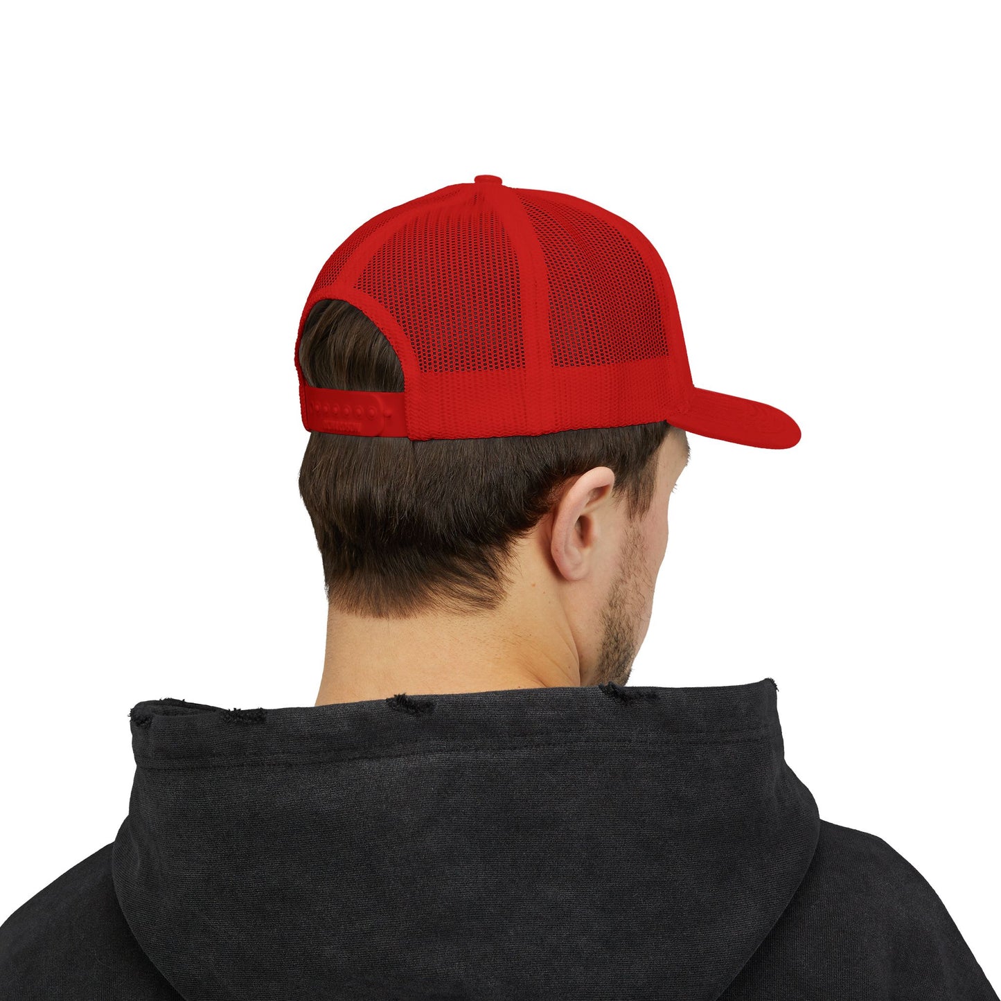 Patriotic Snapback Trucker Cap - American Flag Design