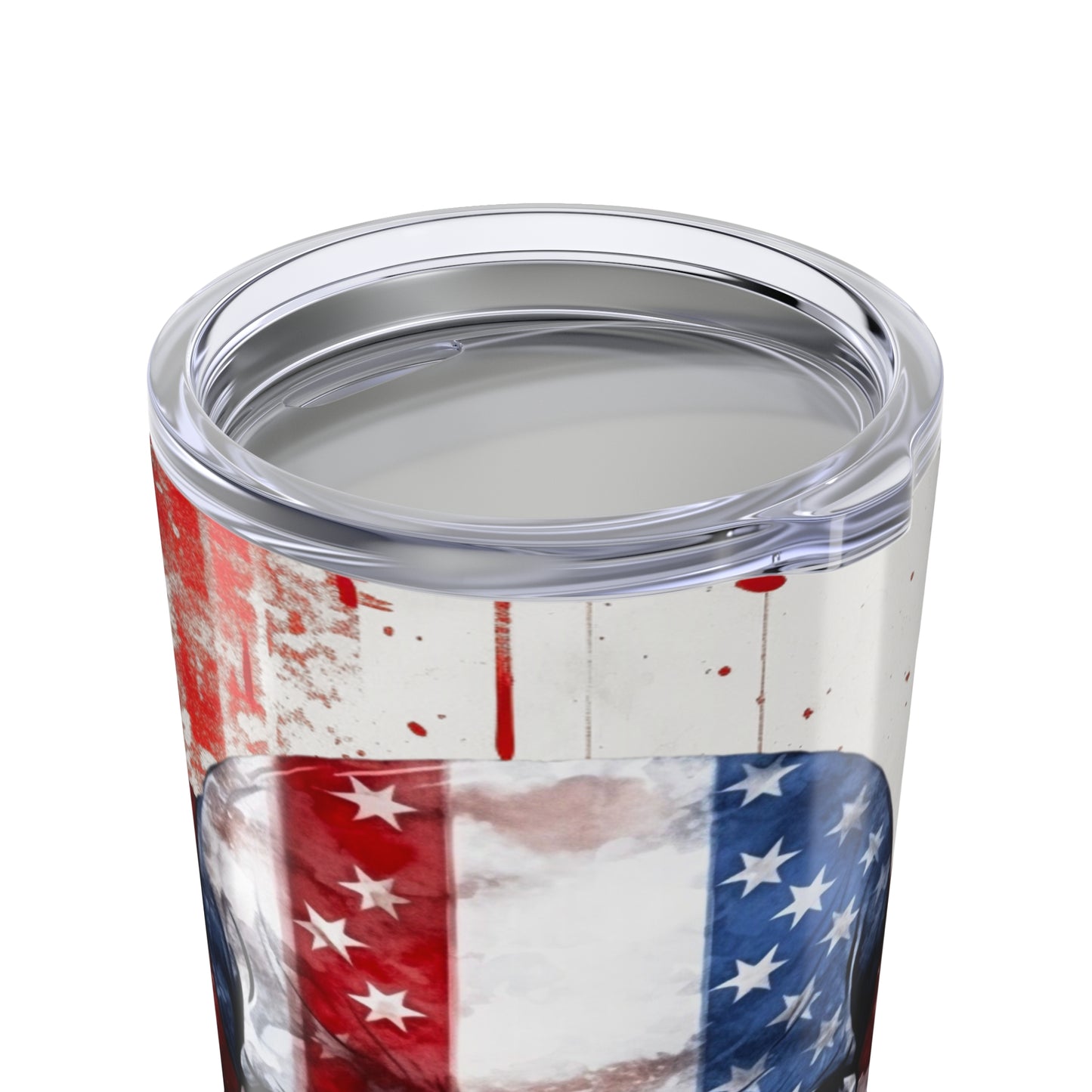 20oz Skull Tumbler - Bold Freedom Design, Perfect for Patriotic Celebrations