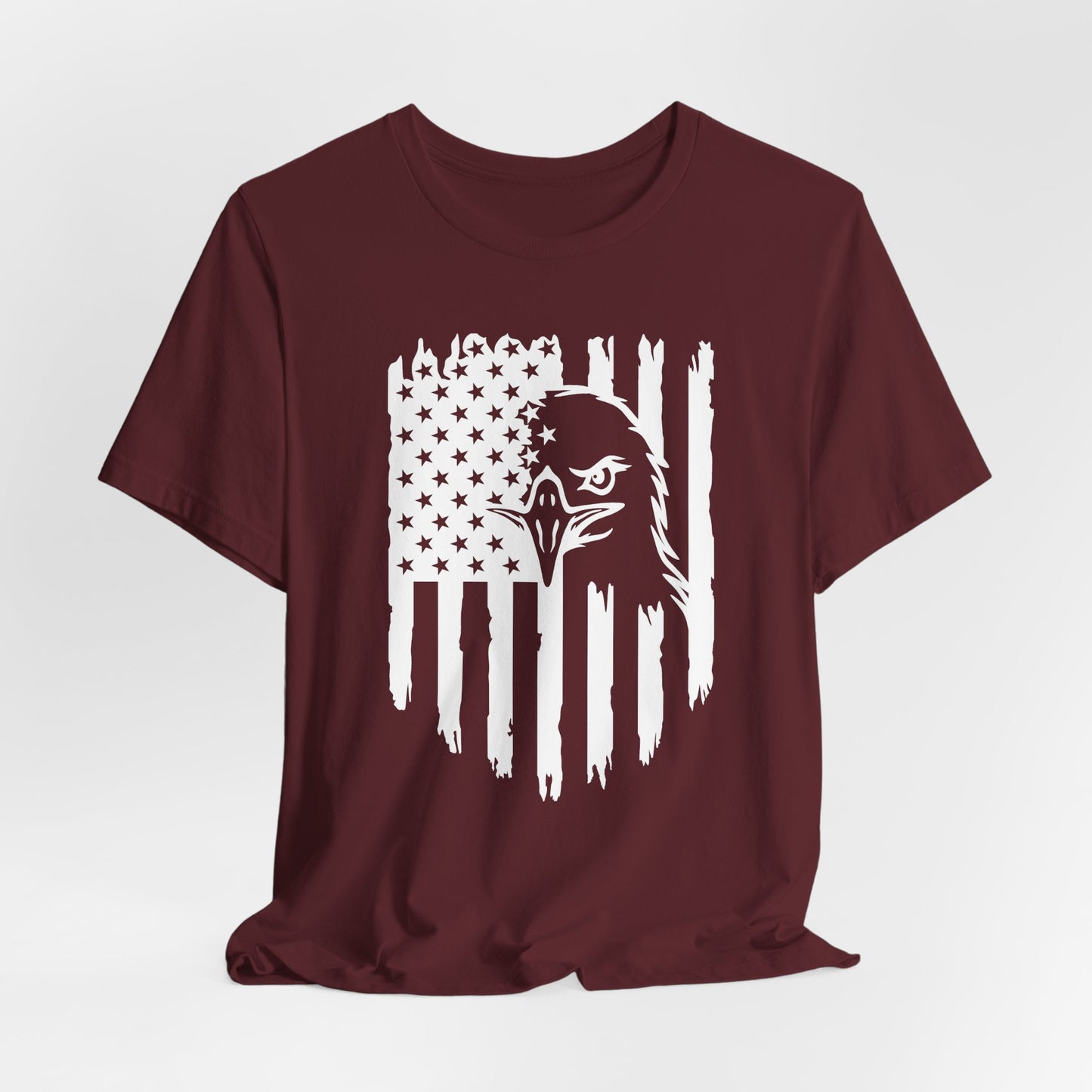 Patriotic Eagle Flag Unisex T-Shirt, Patriotism, Celebrate Freedom - American Pride Tee, USA Flag Shirt - Old Glory 1776 Apparel