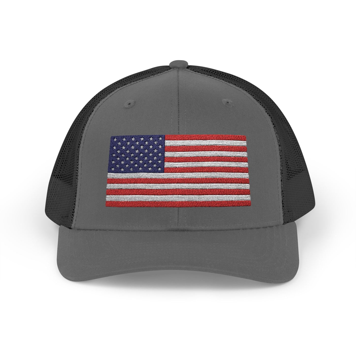 Patriotic Snapback Trucker Cap - USA Flag Design
