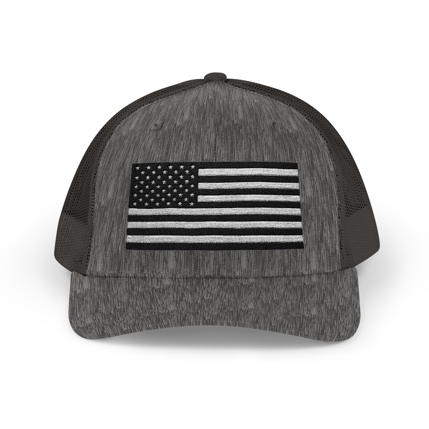 Patriotic Snapback Trucker Cap - American Flag Design