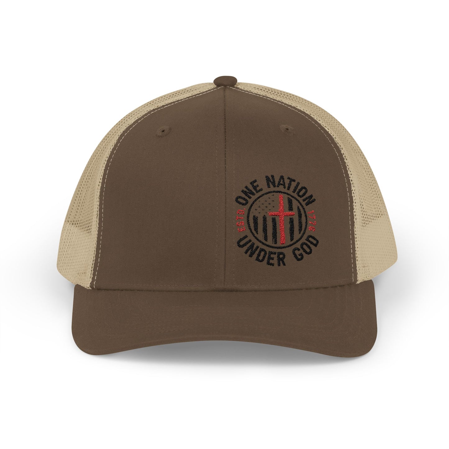 Patriotic Snapback Trucker Cap - "One Nation Under God"