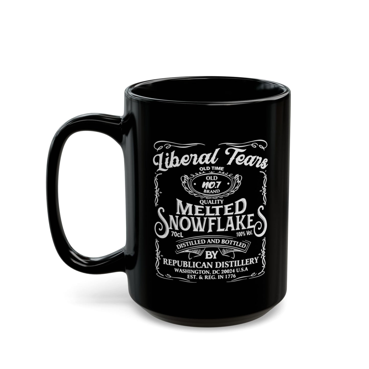 Liberal Tears Mug – Melted Snowflakes – Funny Conservative Gift – Republican Distillery Coffee Cup – Patriotic 11oz & 15oz Ceramic Mug