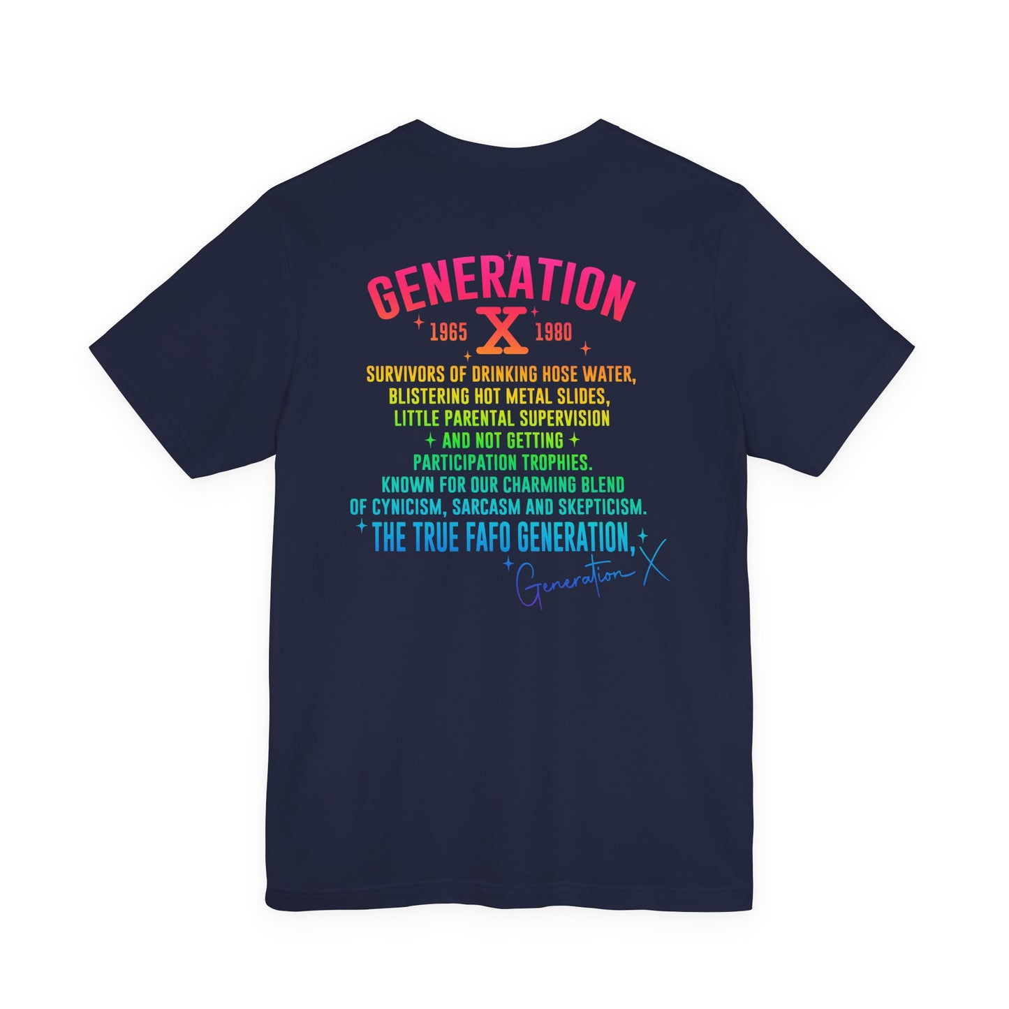 Retro Gen X T-Shirt, Vintage Style Tee, Unisex Graphic Tee, Nostalgic 80s Shirt, Perfect for Gen X Fans, Gift for Retro Lovers - Old Glory 1776 Apparel