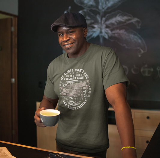 My Rights Don't End Where Your Feelings Begin Unisex T-Shirt, Patriotic Tee, 2nd Amendment T-Shirt - Old Glory 1776 Apparel