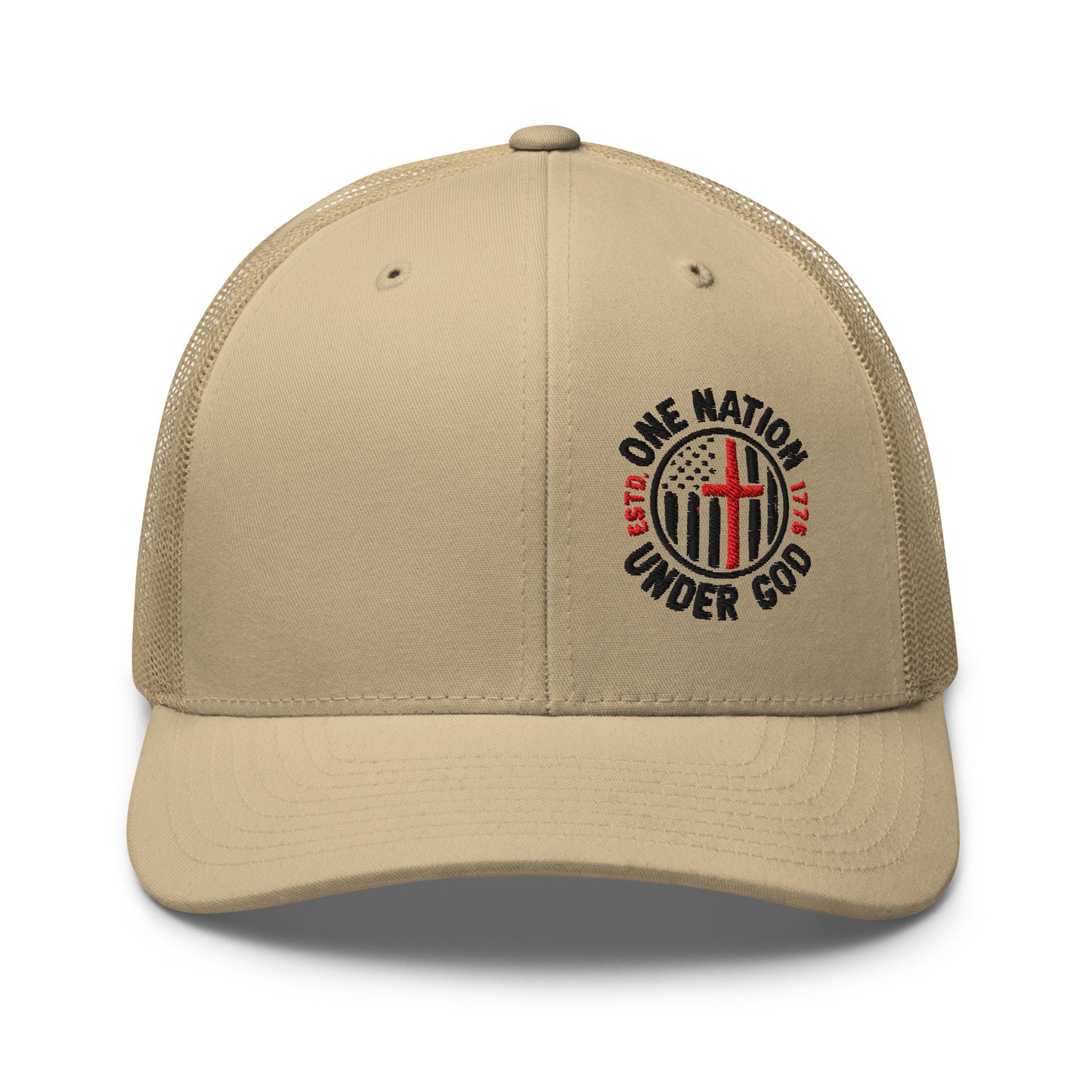 One Nation Under God - Patriotic Snapback Trucker Cap - Old Glory 1776 Apparel