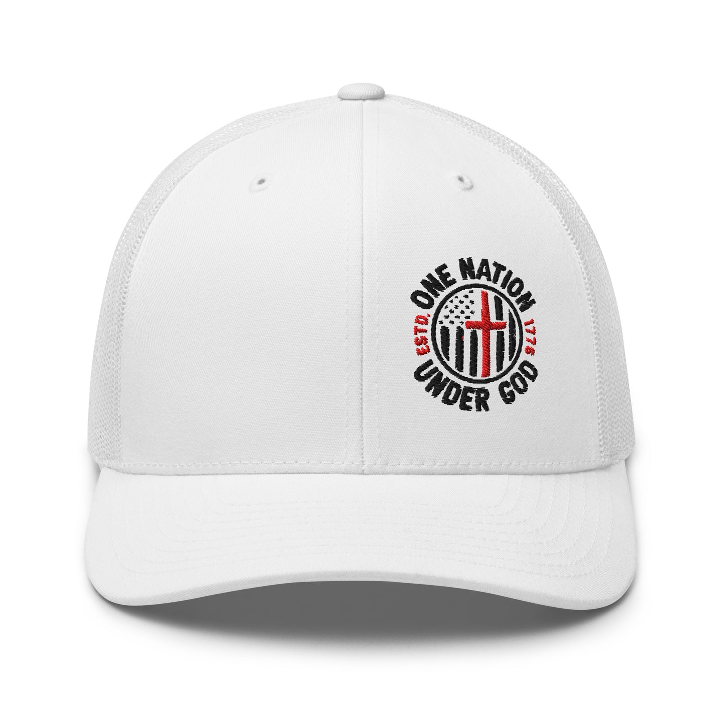 One Nation Under God - Patriotic Snapback Trucker Cap - Old Glory 1776 Apparel