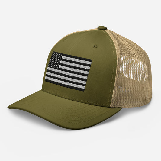 Patriotic Snapback Trucker Cap - American Flag Design - Old Glory 1776 Apparel