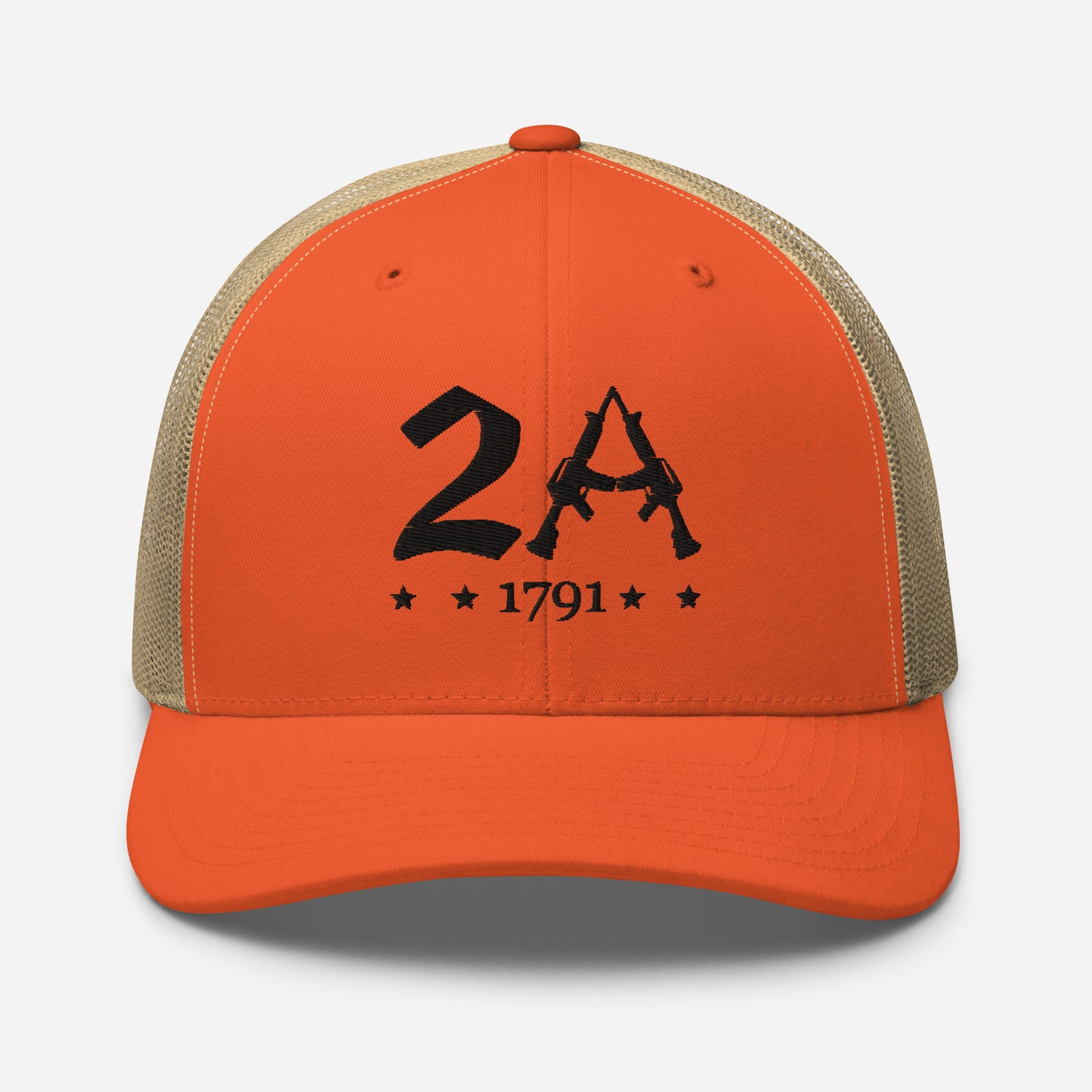 2A 1791 Snapback Trucker Cap - Second Amendment Pride - Old Glory 1776 Apparel
