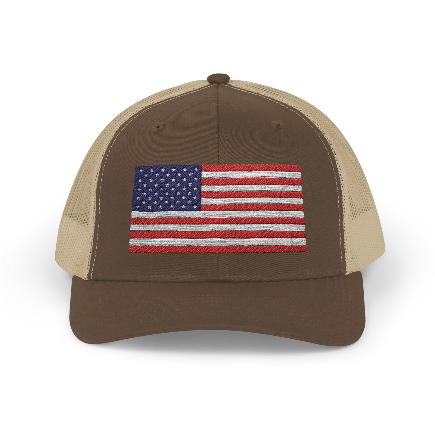 Patriotic Snapback Trucker Cap - USA Flag Design