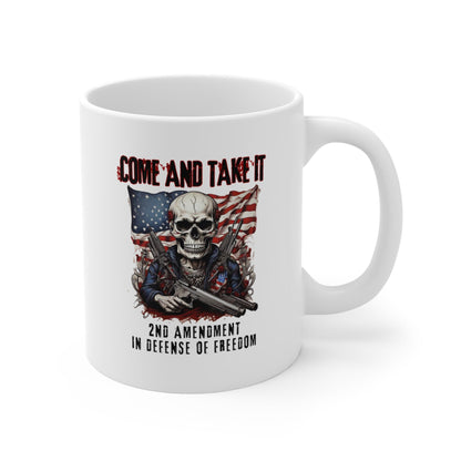 Come and Take It, 2nd Amendment in Defense of Freedom, 11oz-15oz White Mug, Patriotic Gift, Coffee Cup, Gun Rights, Political Statement - Premium Mug from Old Glory 1776 Apparel - Just $19.99! Shop now at Old Glory 1776 Apparel