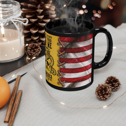 Don't Tread on Me Black Mug (11oz, 15oz) - Premium Mug from Old Glory 1776 Apparel - Just $19.99! Shop now at Old Glory 1776 Apparel