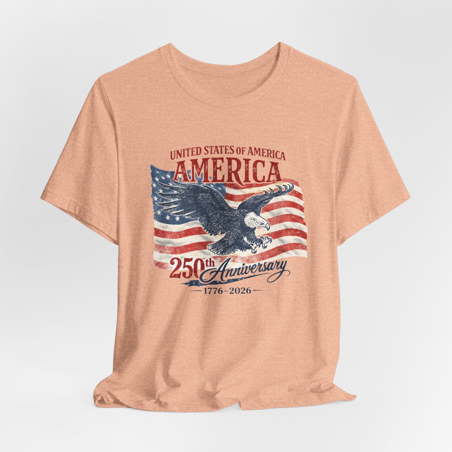 America 250th Anniversary T-Shirt – Vintage Eagle & Flag 1776–2026