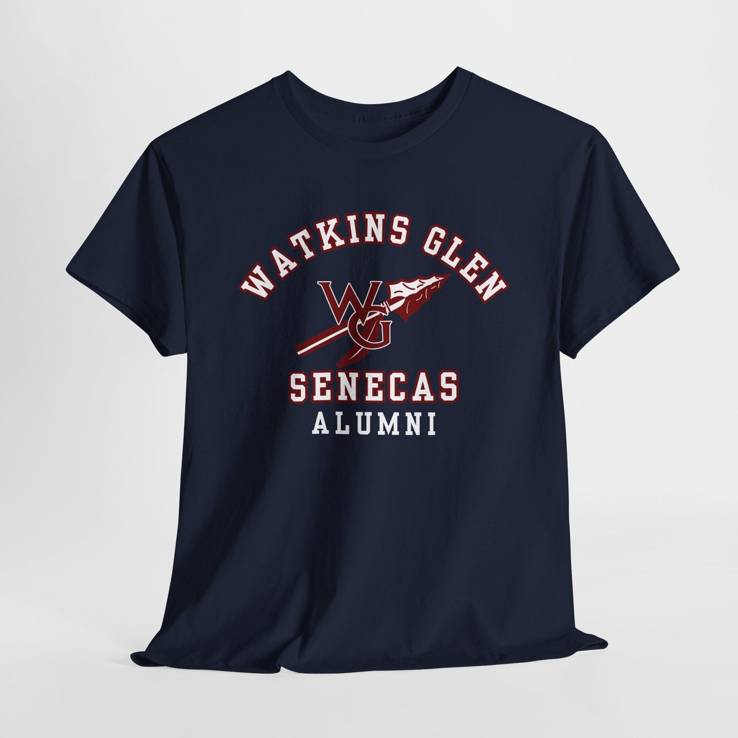 Watkins Glen Senecas Alumni Unisex Heavy Cotton T-Shirt, School Spirit, School Pride - Premium T-Shirt from Old Glory 1776 Apparel - Just $26.99! Shop now at Old Glory 1776 Apparel