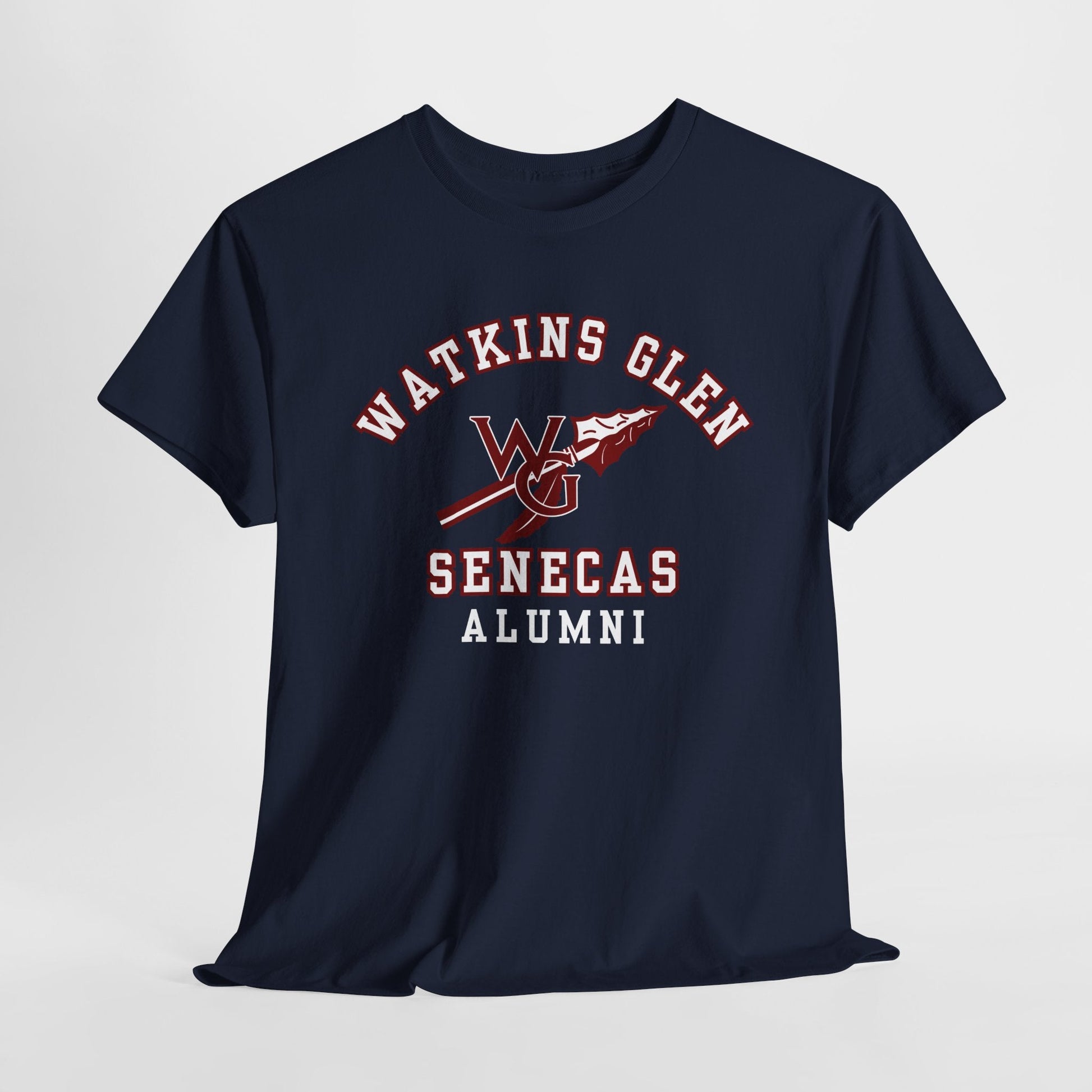 Watkins Glen Senecas Alumni Unisex Heavy Cotton T-Shirt, School Spirit, School Pride - Premium T-Shirt from Old Glory 1776 Apparel - Just $26.99! Shop now at Old Glory 1776 Apparel