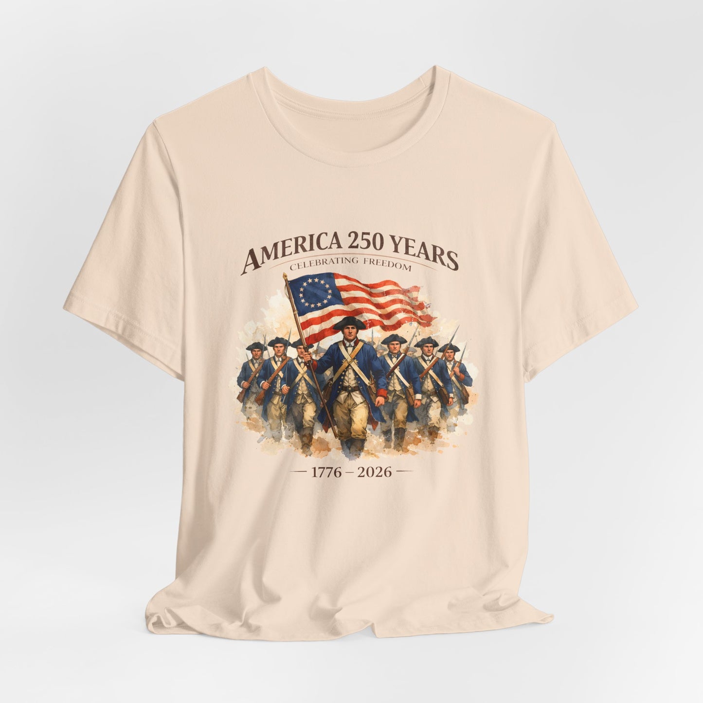 America 250 Years T-Shirt – 1776–2026 Revolutionary Flag Tee