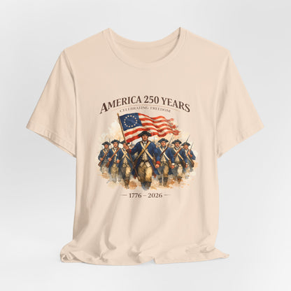 America 250 Years T-Shirt – 1776–2026 Revolutionary Flag Tee
