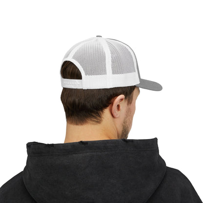 Patriotic Snapback Trucker Cap - American Flag Design