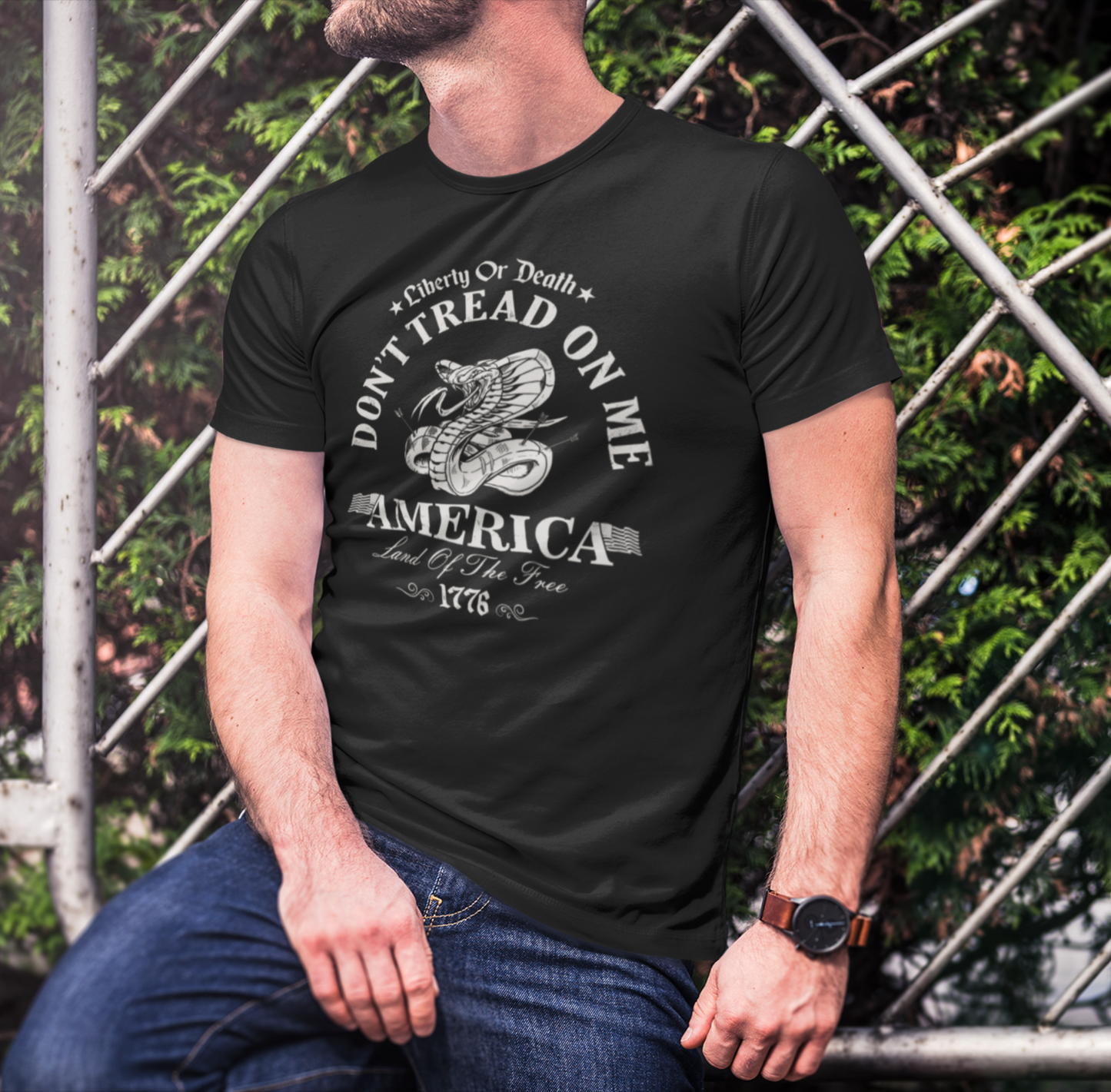 Liberty or Death Don't Tread on Me - Unisex T-Shirt, Resist Tyranny, Gift for Patriot, Independence Day Shirt