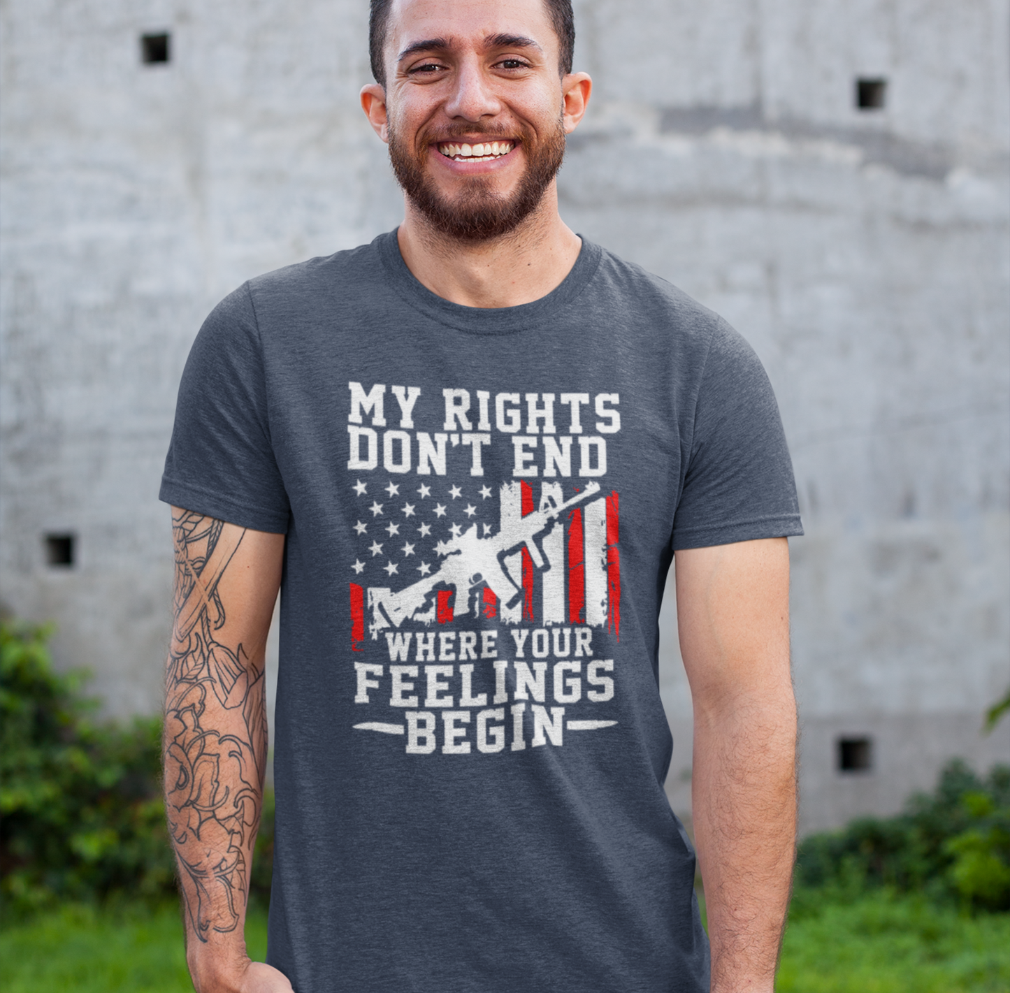 My Rights Don't End Where Your Feelings Begin Unisex T-Shirt, Patriotic Tee, 2nd Amendment T-Shirt