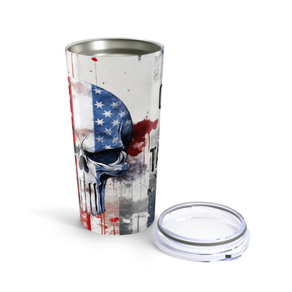 20oz Skull Tumbler - Bold Freedom Design, Perfect for Patriotic Celebrations