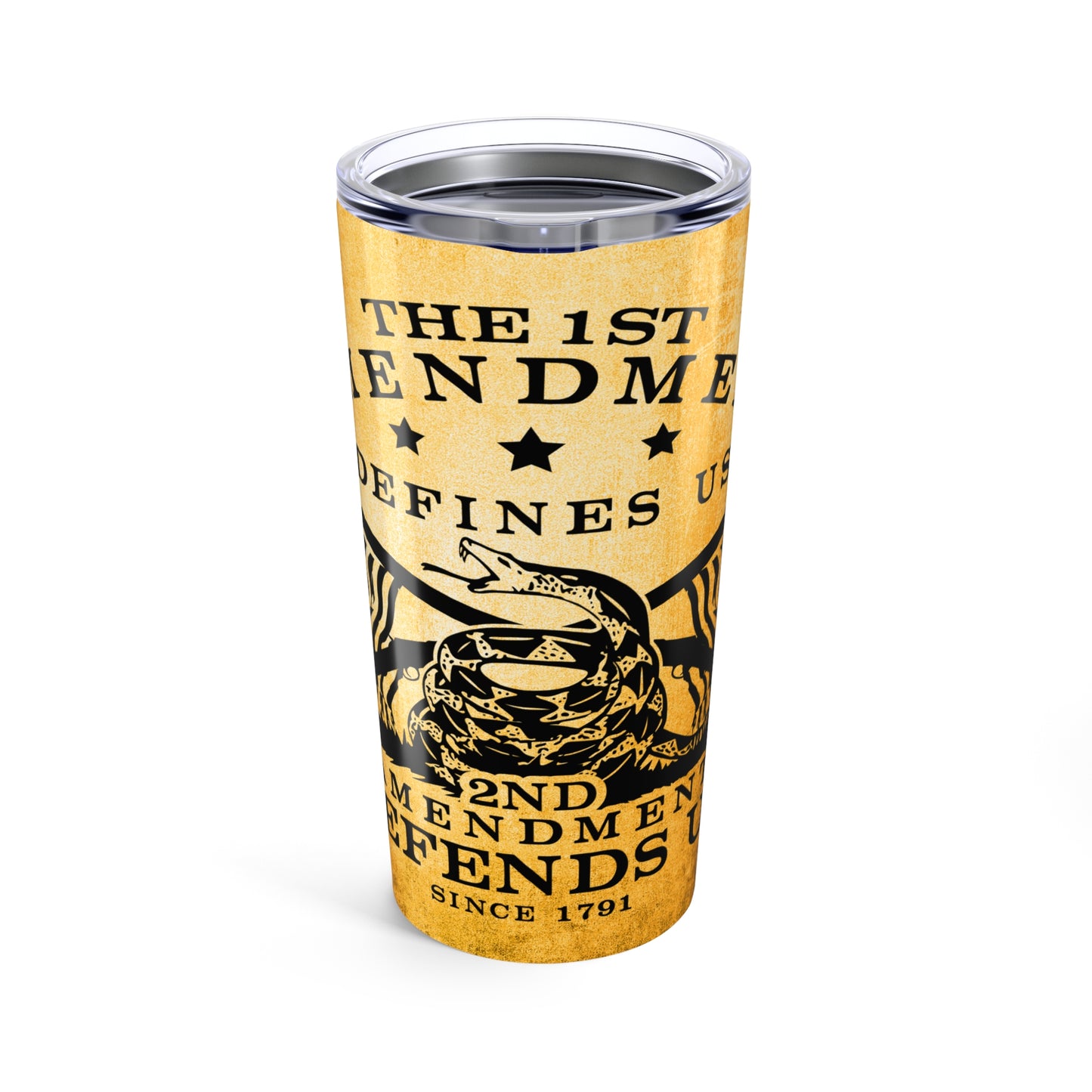 The First Amendment Defines Us, The 2nd Amendment Defends Us, 20oz Tumbler