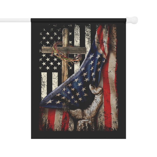 Dual Flag with cross - Garden & House Banner - Premium Home Decor from Old Glory 1776 Apparel - Just $19.97! Shop now at Old Glory 1776 Apparel