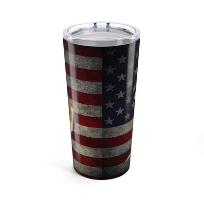 Patriotic 20oz Tumbler, Don't Tread on Me' with American Flag Design