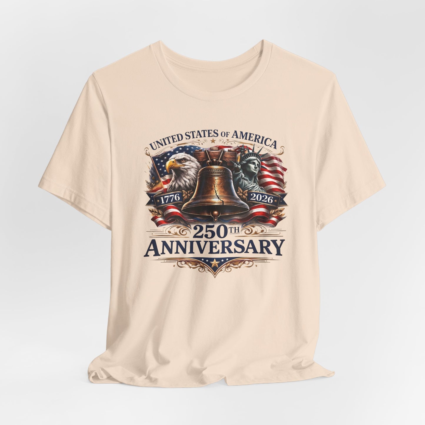 T-Shirt — 'United States of America 250th Anniversary' Liberty Bell Patriotic Tee