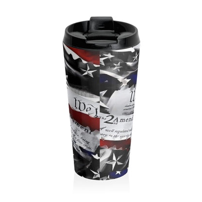 2nd Amendment, We The People 15oz Stainless Steel Travel Mug - Freedom & Liberty Design