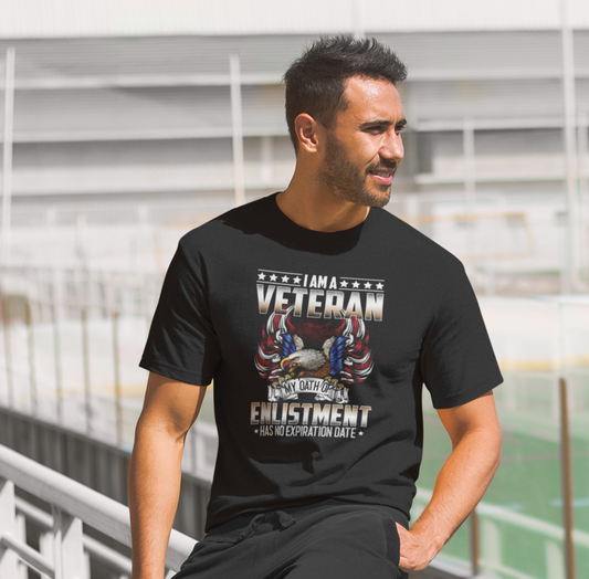 Veteran Oath Unisex T-Shirt, Military Enlistment Tee, Patriotic Shirt, Army Veteran Gift, Soldier Tee - Old Glory 1776 Apparel