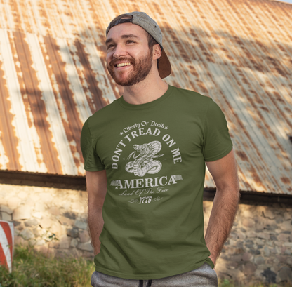 Liberty or Death Don't Tread on Me - Unisex T-Shirt, Resist Tyranny, Gift for Patriot, Independence Day Shirt