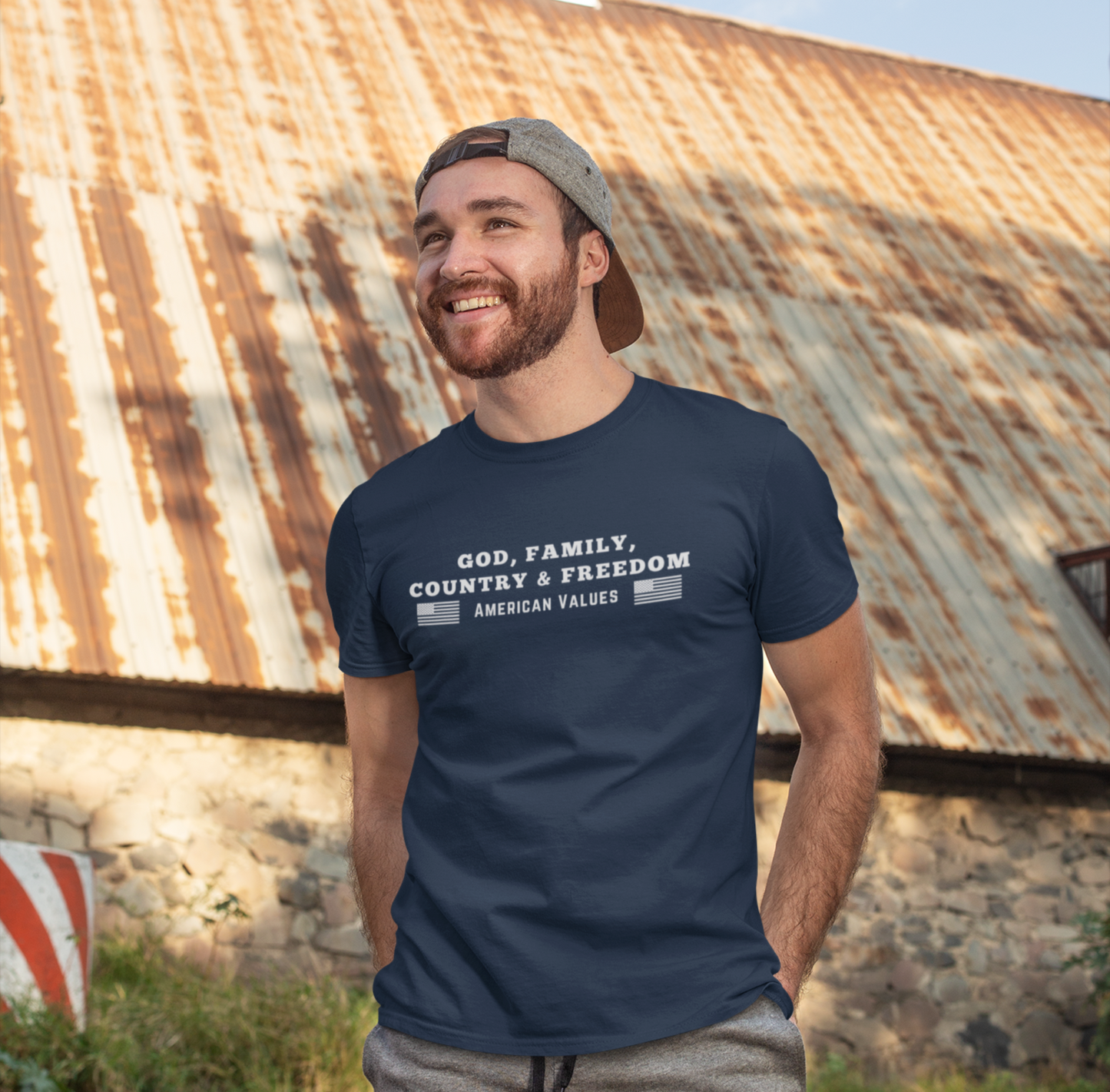 God, Family, Country & Freedom Unisex Tee - Patriotic Shirt, American Pride Tshirt, USA Patriotic Apparel, Independence Day Tee, Memorial