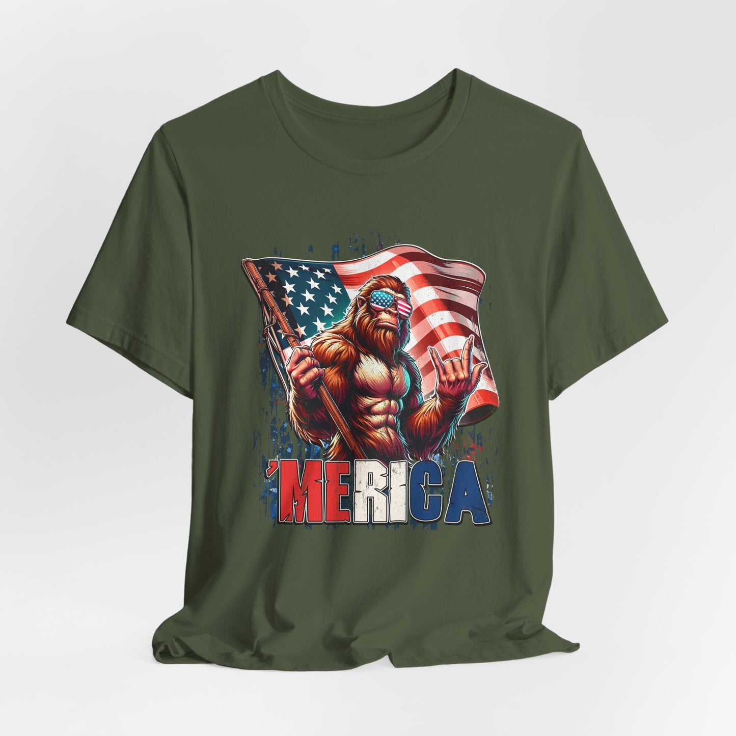 Patriotic Beast Unisex Tee, American Holidays Shirt, Independence Day Gift, Summer BBQ Attire, Funny Tee for Casual Wear