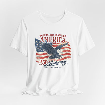 America 250th Anniversary T-Shirt – Vintage Eagle & Flag 1776–2026