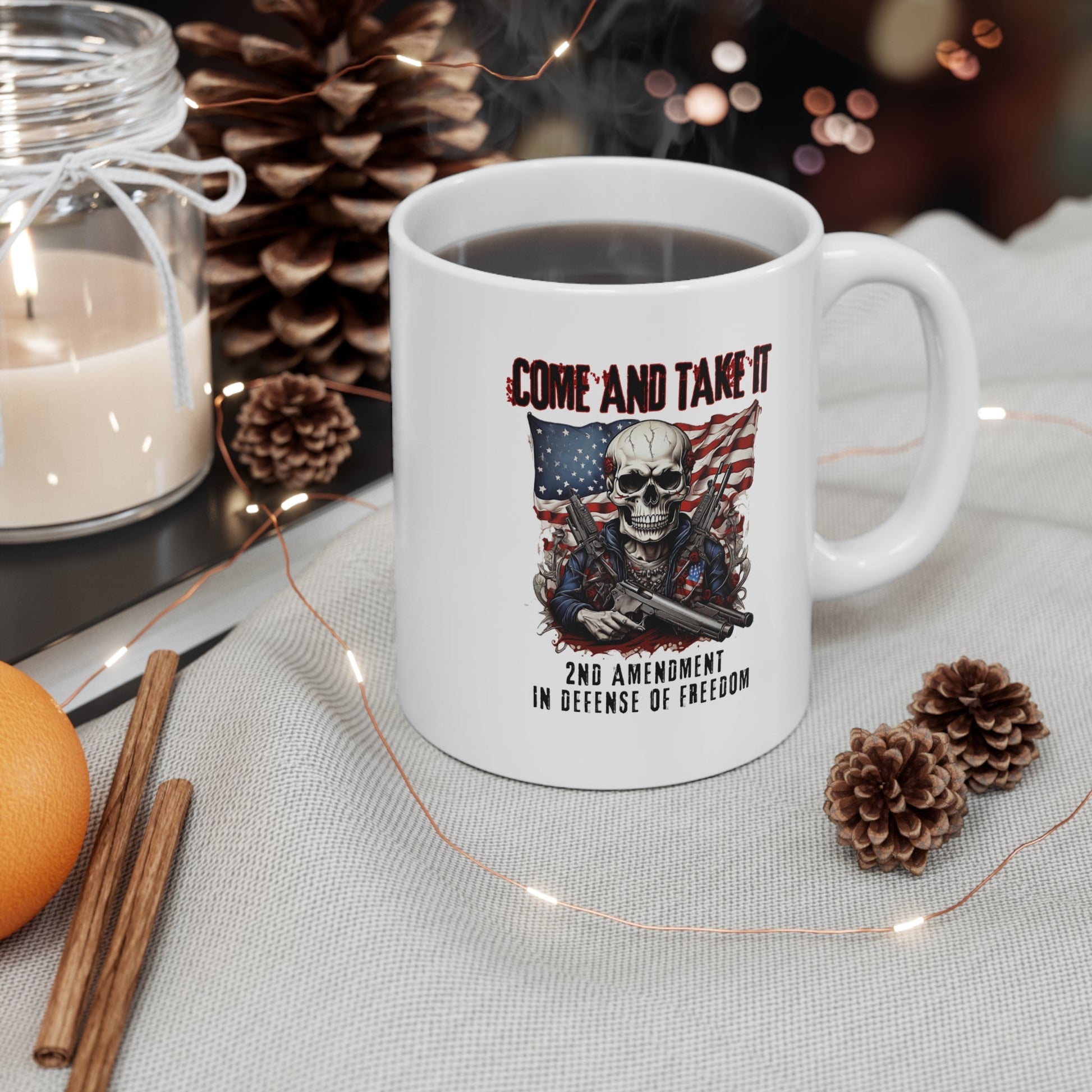 Come and Take It, 2nd Amendment in Defense of Freedom, 11oz-15oz White Mug, Patriotic Gift, Coffee Cup, Gun Rights, Political Statement - Premium Mug from Old Glory 1776 Apparel - Just $19.99! Shop now at Old Glory 1776 Apparel