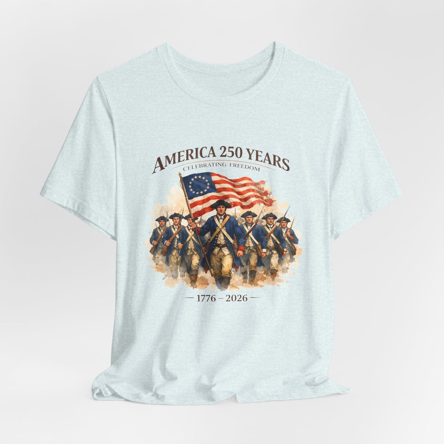 America 250 Years T-Shirt – 1776–2026 Revolutionary Flag Tee