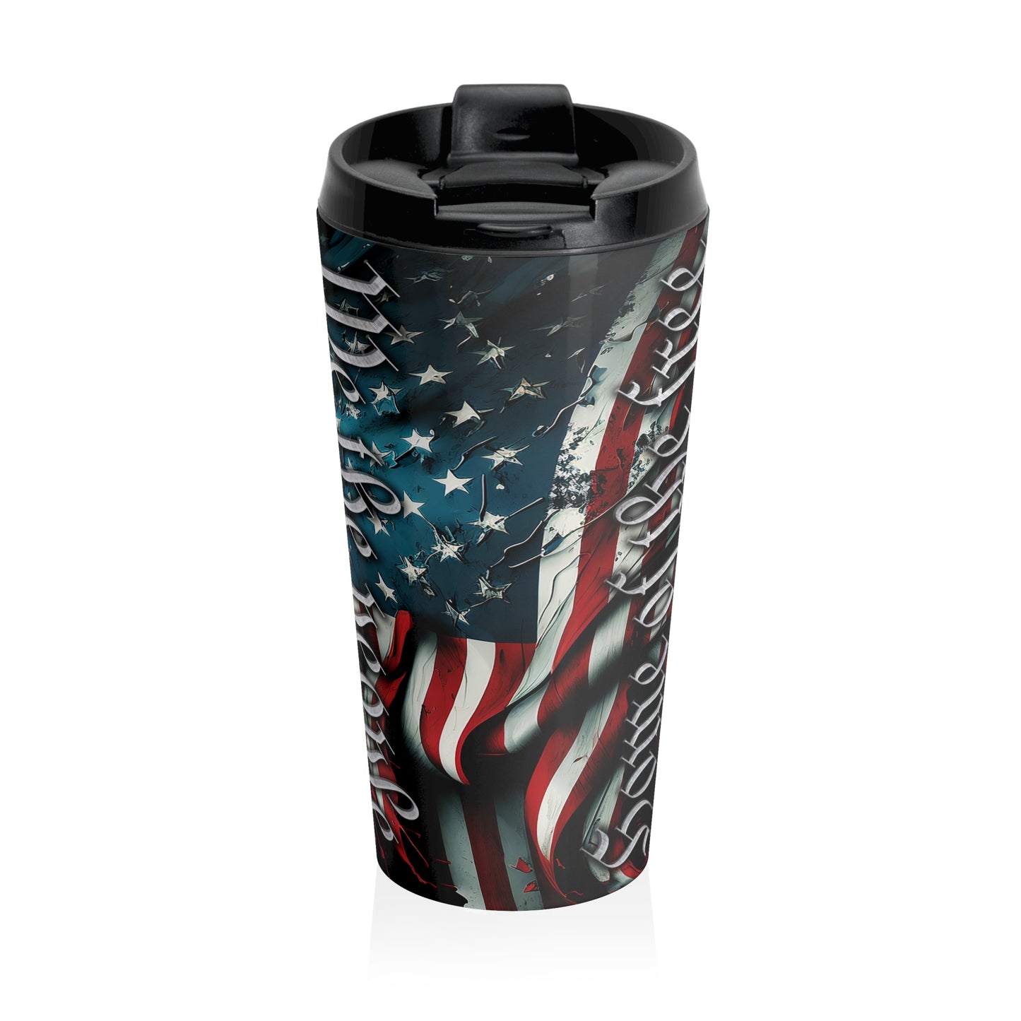 Patriotic Skull Travel Mug - 1776 Freedom Design