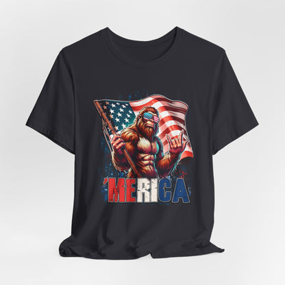 Patriotic Beast Unisex Tee, American Holidays Shirt, Independence Day Gift, Summer BBQ Attire, Funny Tee for Casual Wear