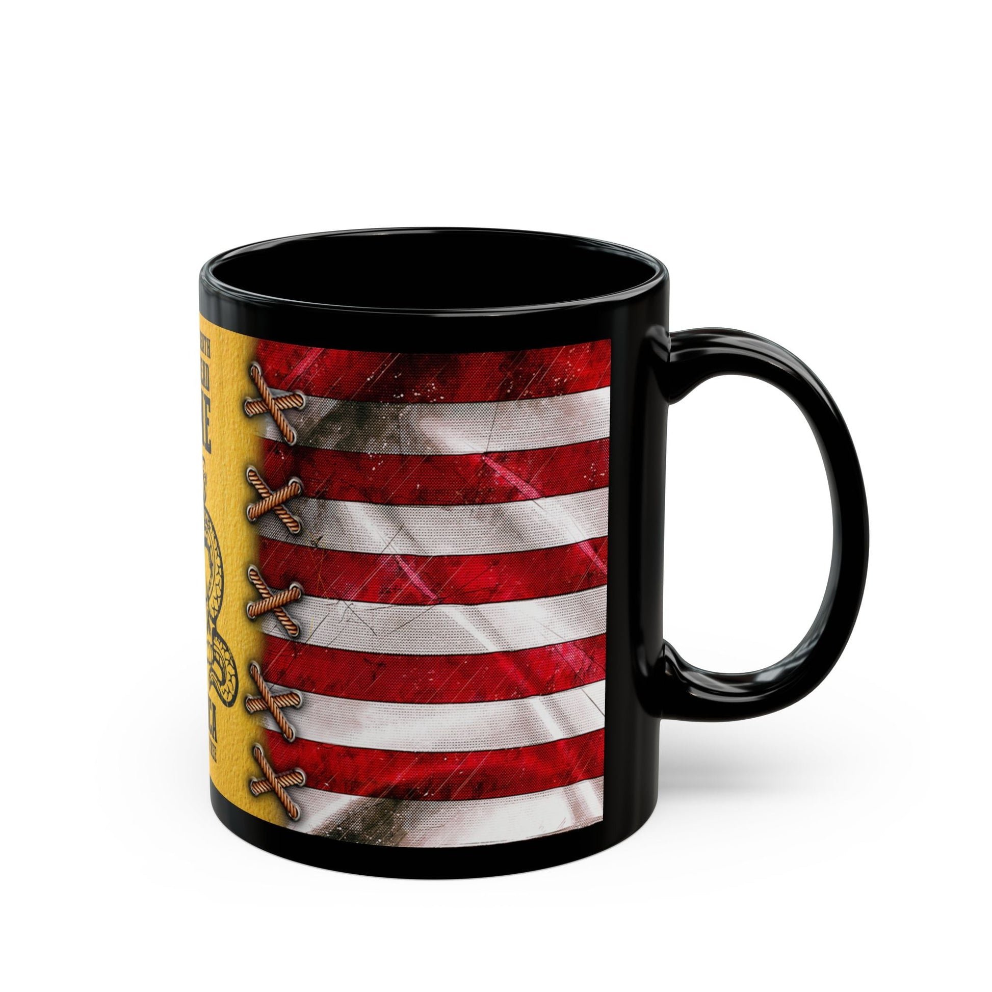 Don't Tread on Me Black Mug (11oz, 15oz) - Premium Mug from Old Glory 1776 Apparel - Just $19.99! Shop now at Old Glory 1776 Apparel