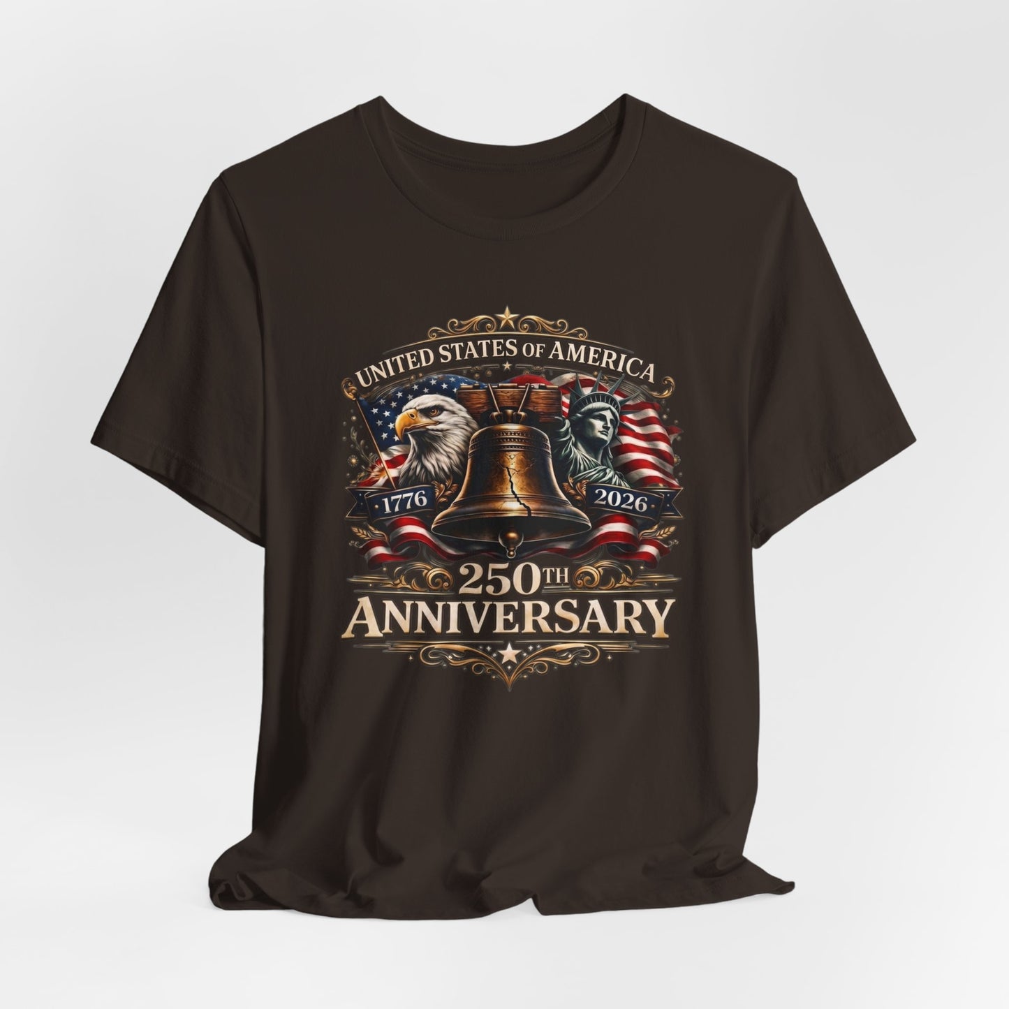 250th Anniversary USA T-Shirt — Liberty Bell & Eagle Patriotic Tee